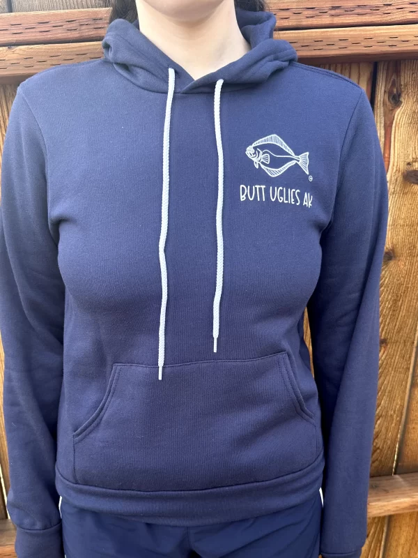 Home of Butt Uglies Navy Blue Hoodie Front