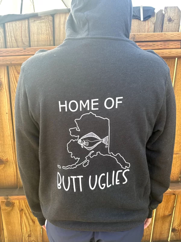 Home of Butt Uglies Black Hoodie Back