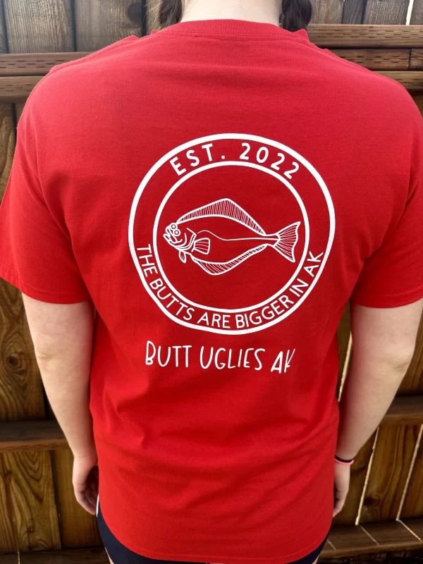 Butts are Bigger in AK Red T-Shirt Back