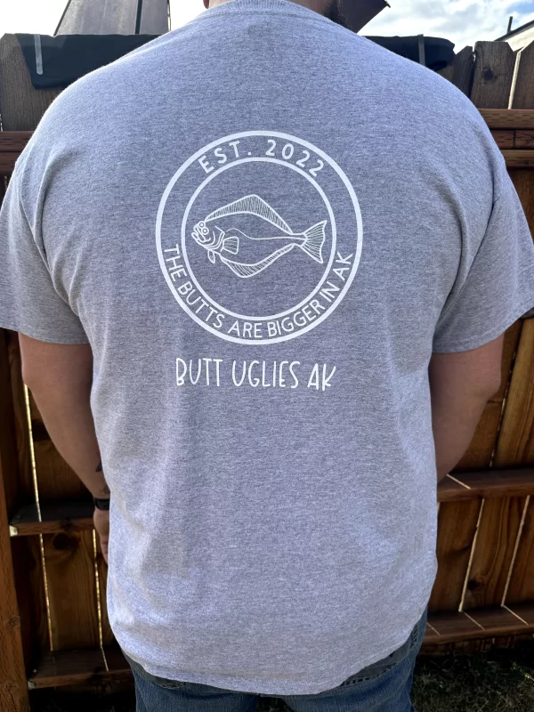 Butts are Bigger in AK Gray T-Shirt Back